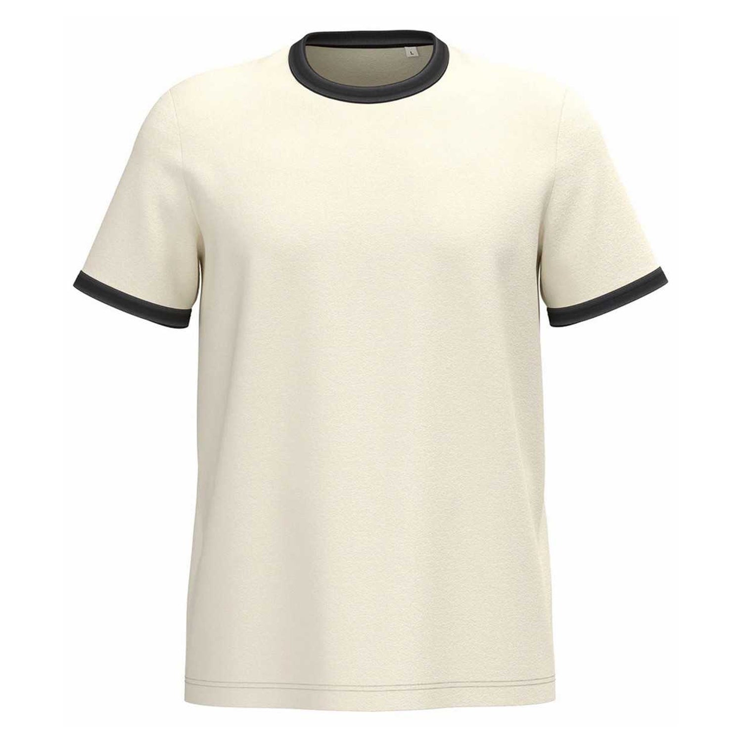 Ivory-Washed Black - Front - Native Spirit Mens Ringer T-Shirt
