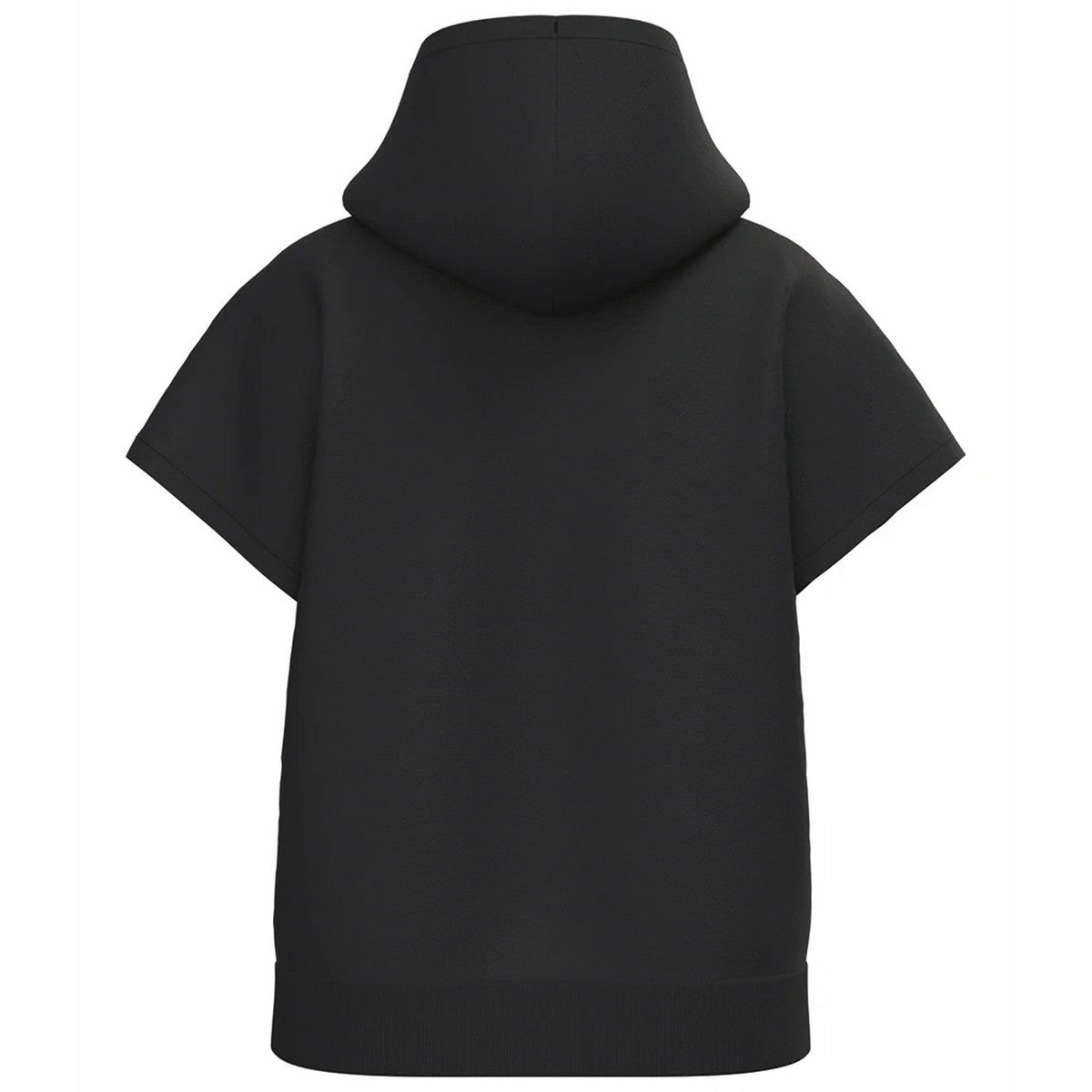 Black - Back - Native Spirit Womens-Ladies French Terry Short-Sleeved Hoodie