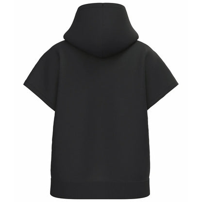 Black - Back - Native Spirit Womens-Ladies French Terry Short-Sleeved Hoodie