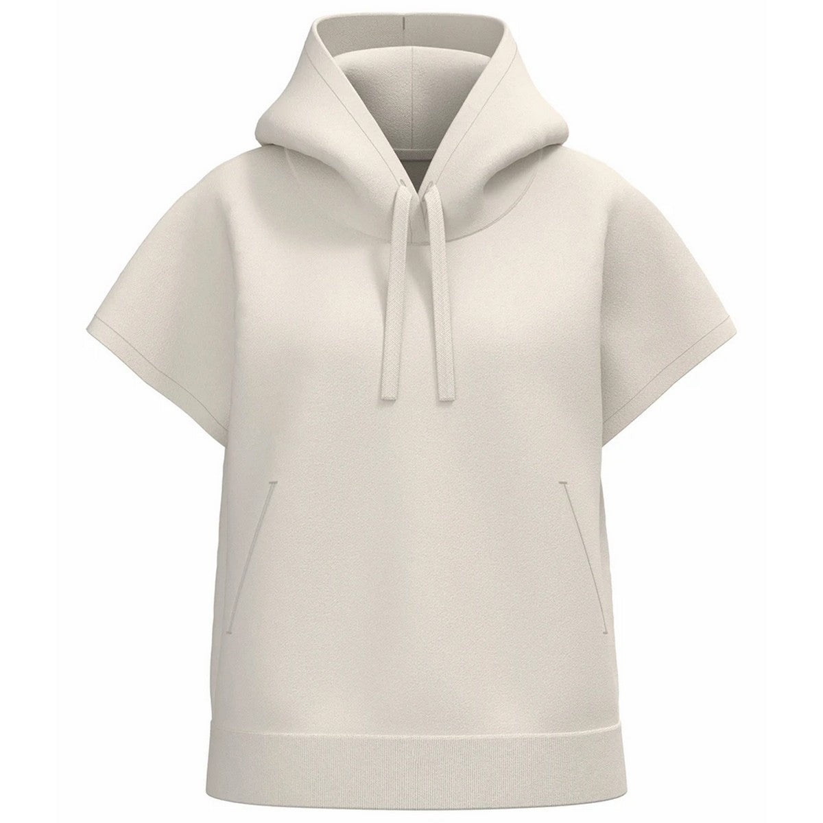 Ivory - Front - Native Spirit Womens-Ladies French Terry Short-Sleeved Hoodie