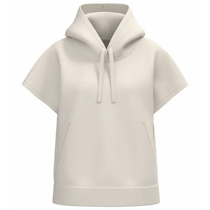 Ivory - Front - Native Spirit Womens-Ladies French Terry Short-Sleeved Hoodie