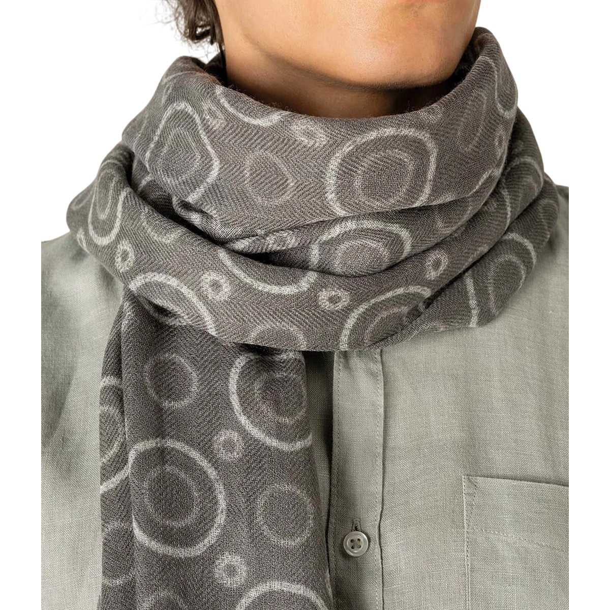 Grey - Side - Spasso Circle Scarf