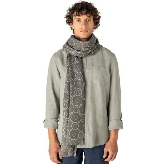 Grey - Front - Spasso Circle Scarf