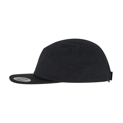 Black - Side - Flexfit Jockey Canvas Baseball Cap