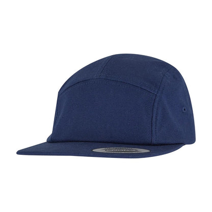Navy - Front - Flexfit Jockey Canvas Baseball Cap