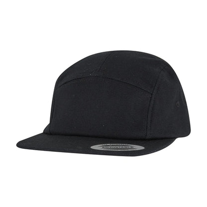 Black - Front - Flexfit Jockey Canvas Baseball Cap