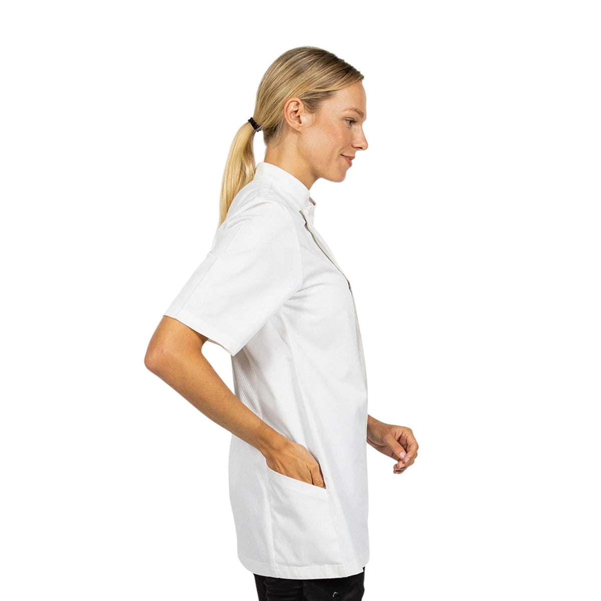 White - Back - Le Chef Unisex Adult Chef Tunic