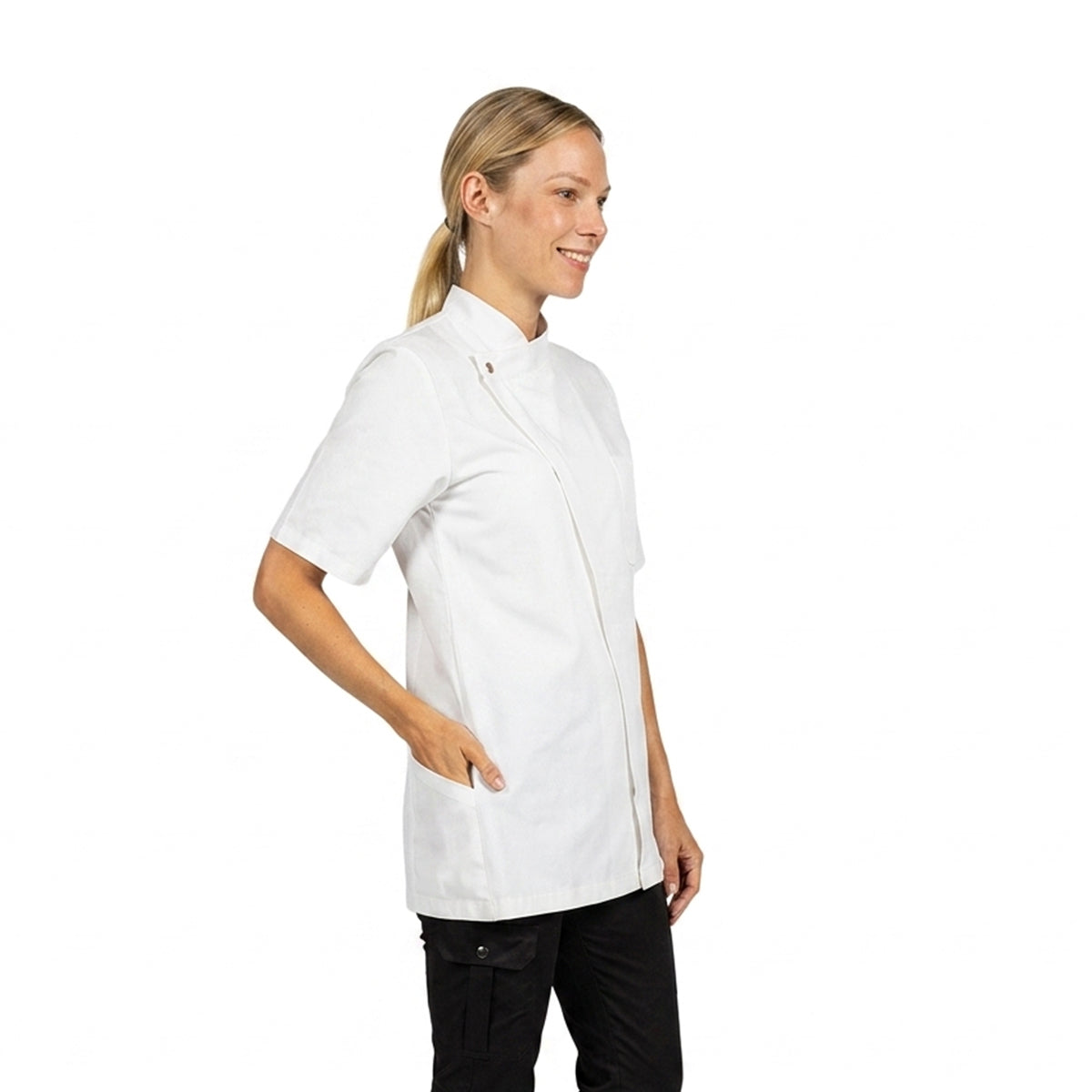 White - Front - Le Chef Unisex Adult Chef Tunic