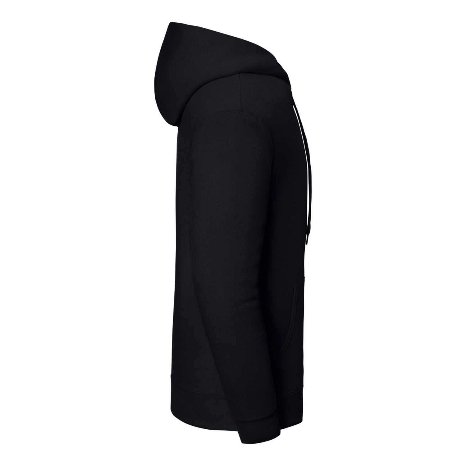 Black - Side - Fruit of the Loom Unisex Adult Iconic Premium Hoodie