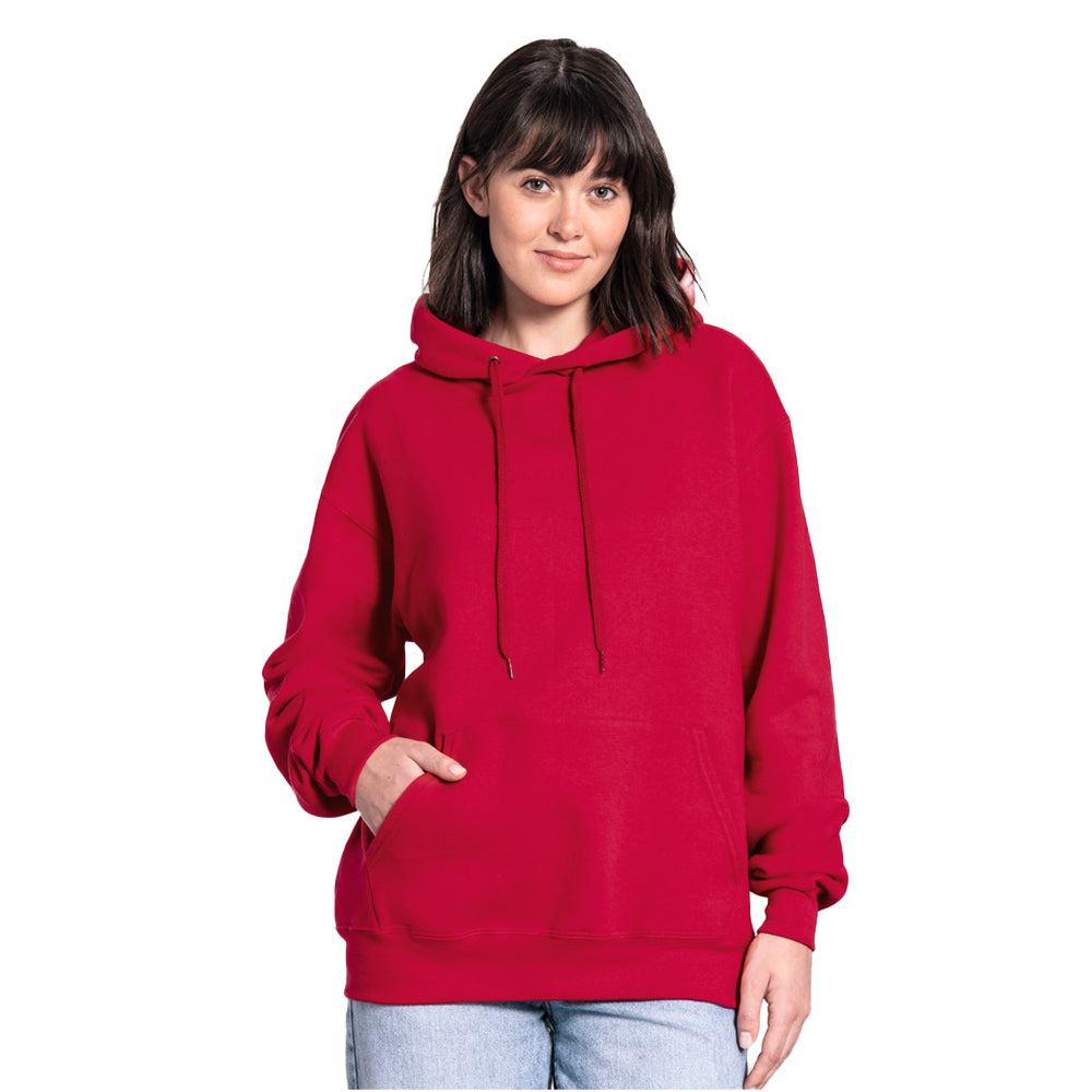 Red - Side - Fruit of the Loom Unisex Adult Iconic Premium Hoodie