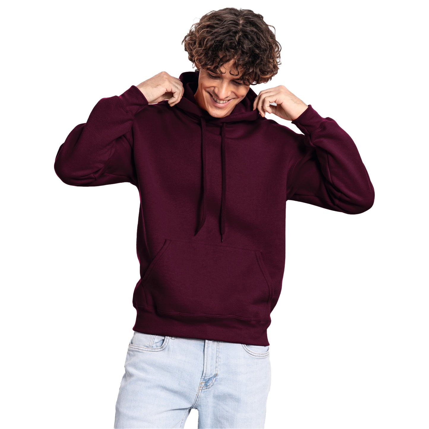 Burgundy - Lifestyle - Fruit of the Loom Unisex Adult Iconic Premium Hoodie