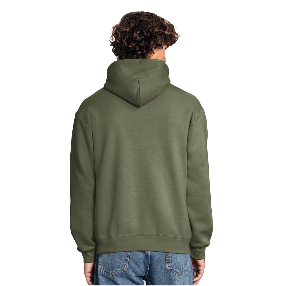 Classic Olive - Back - Fruit of the Loom Unisex Adult Iconic Premium Hoodie