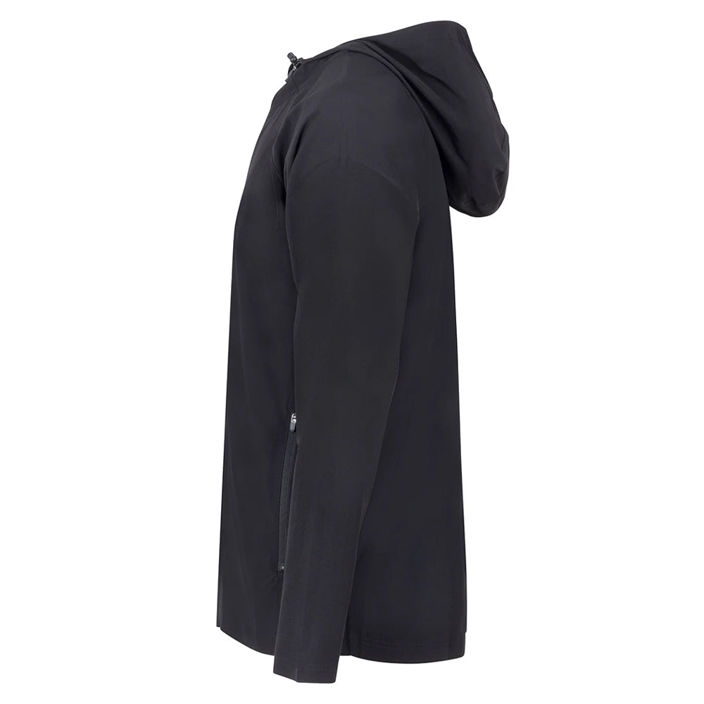 Black - Side - Tombo Unisex Adult Technical Full Zip Hoodie
