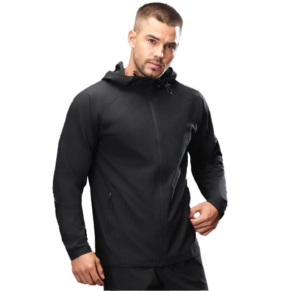 Black - Pack Shot - Tombo Unisex Adult Technical Full Zip Hoodie