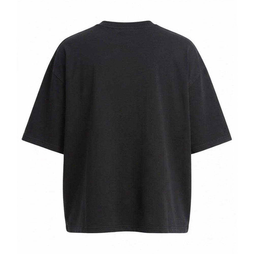 Deep Black - Back - Awdis Mens Boxy Heavyweight Cropped T-Shirt