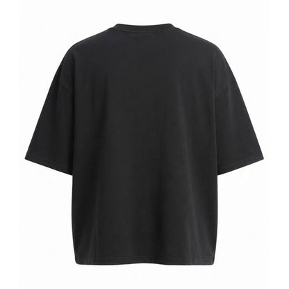 Deep Black - Back - Awdis Mens Boxy Heavyweight Cropped T-Shirt