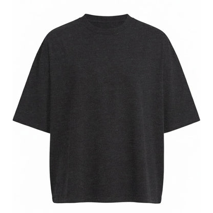 Washed Black - Front - Awdis Mens Boxy Heavyweight Cropped T-Shirt