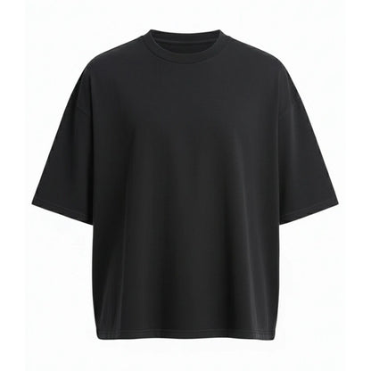 Deep Black - Front - Awdis Mens Boxy Heavyweight Cropped T-Shirt