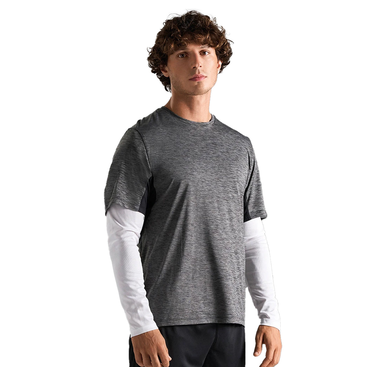 Dark Grey-Light Grey - Side - SOLS Unisex Adult Performance Storm T-Shirt