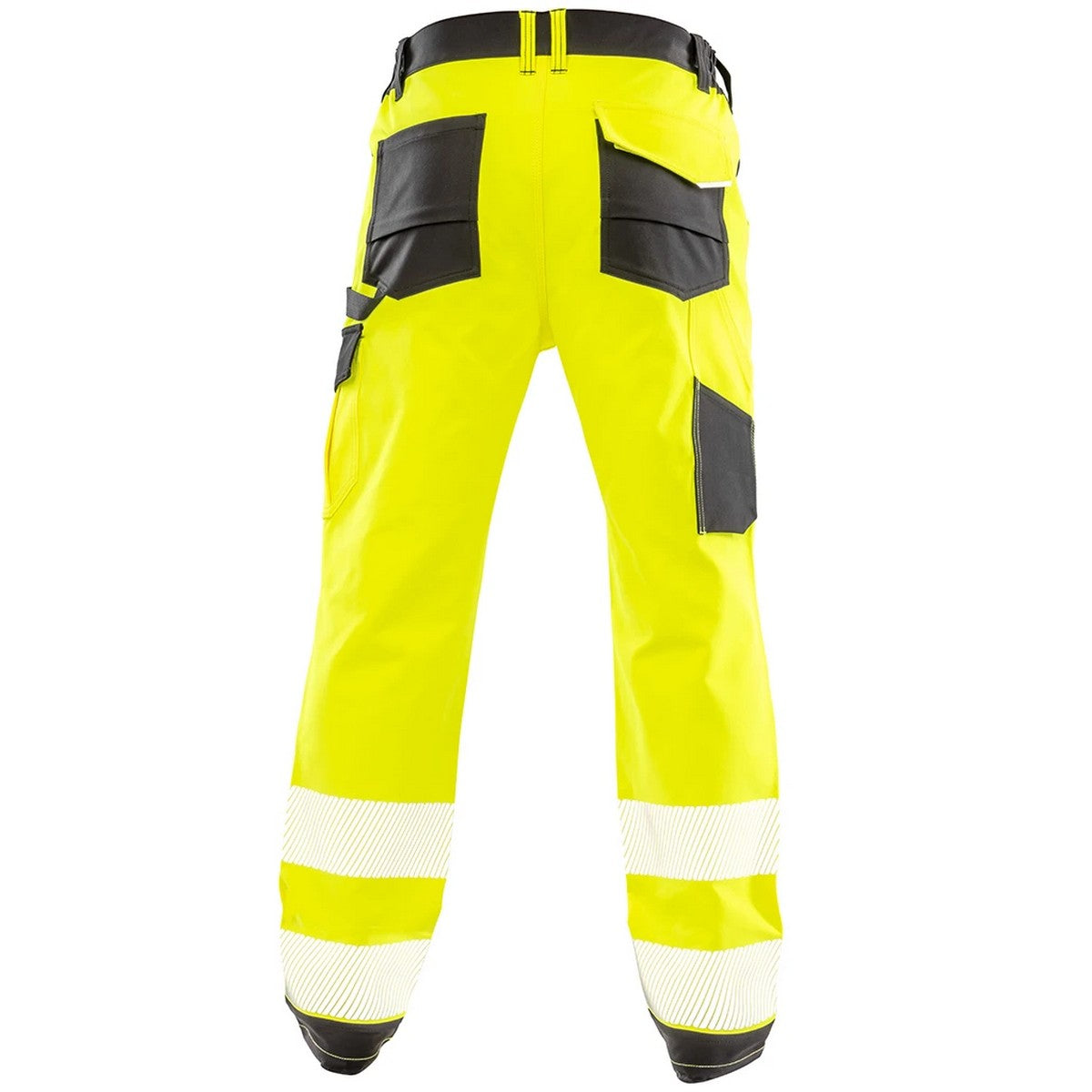 Fluorescent Yellow - Back - Result Recycled Mens Dynamic Safety Trousers