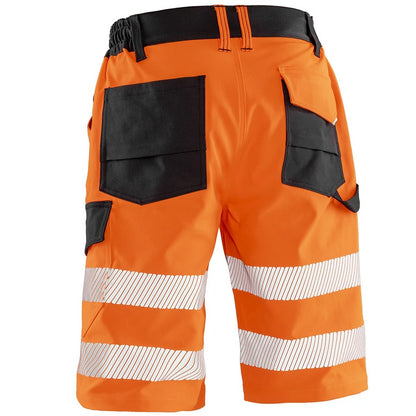 Fluorescent Orange - Back - Result Recycled Mens Dynamic Stretch Shorts