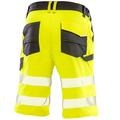 Fluorescent Yellow - Back - Result Recycled Mens Dynamic Stretch Shorts