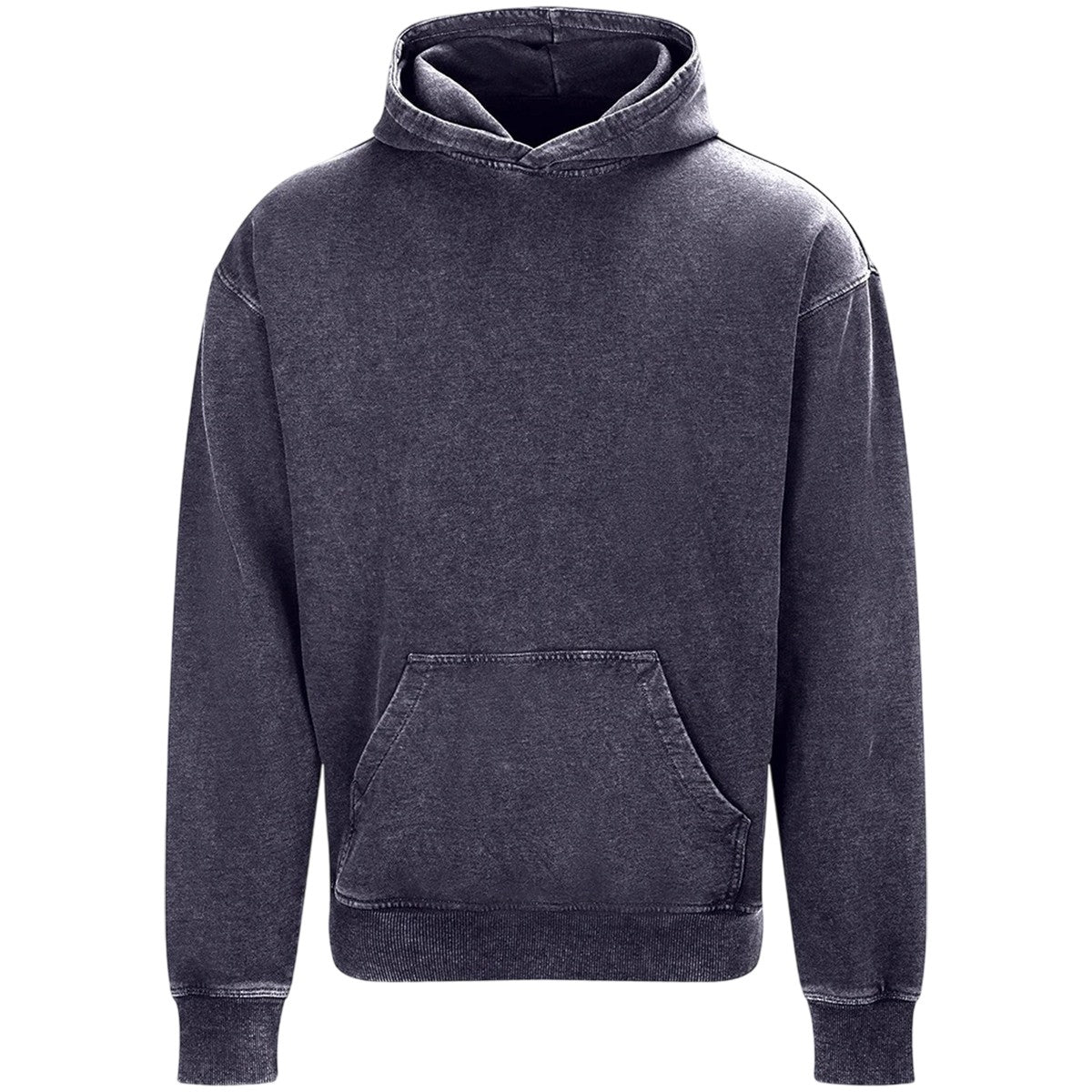 Washed Grey - Front - Awdis Unisex Adult Vintage Washed Hoodie