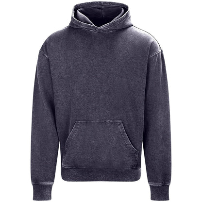 Washed Grey - Front - Awdis Unisex Adult Vintage Washed Hoodie