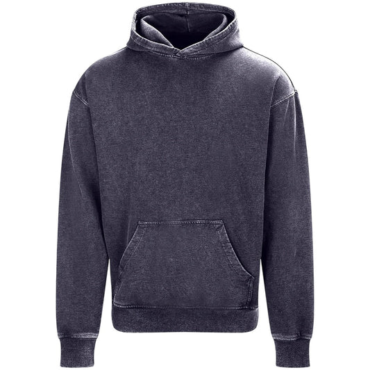 Washed Grey - Front - Awdis Unisex Adult Vintage Washed Hoodie