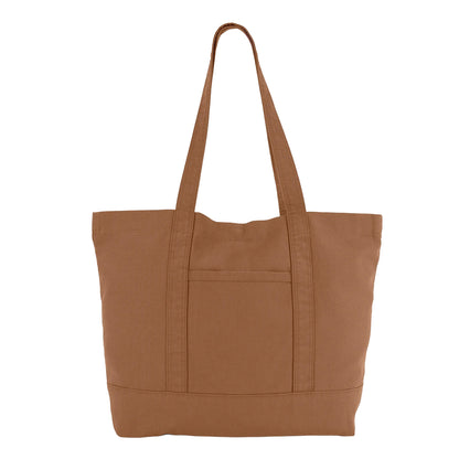 Washed Cinnamon - Front - Kimood Cotton Washed Tote Bag