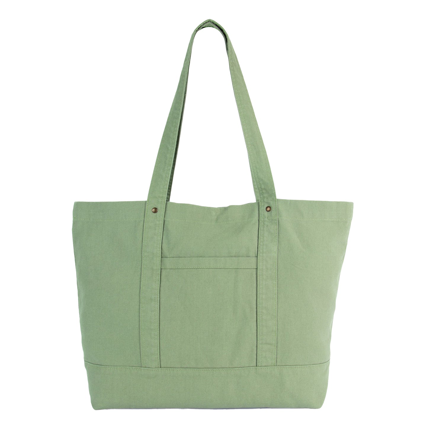 Green Clay - Front - Kimood Cotton Washed Tote Bag