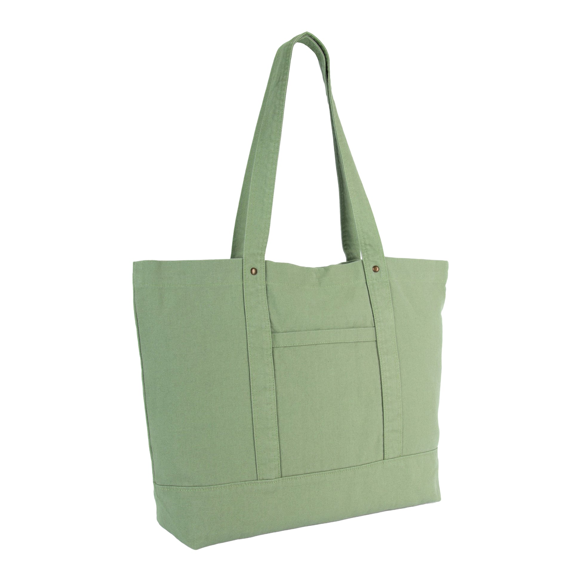 Green Clay - Back - Kimood Cotton Washed Tote Bag