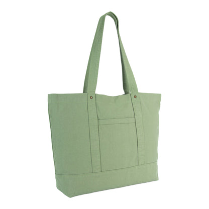 Green Clay - Back - Kimood Cotton Washed Tote Bag