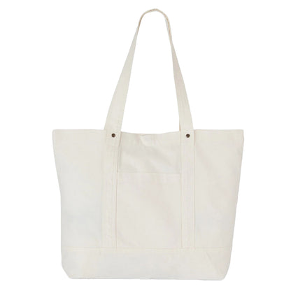 Ivory - Front - Kimood Cotton Washed Tote Bag