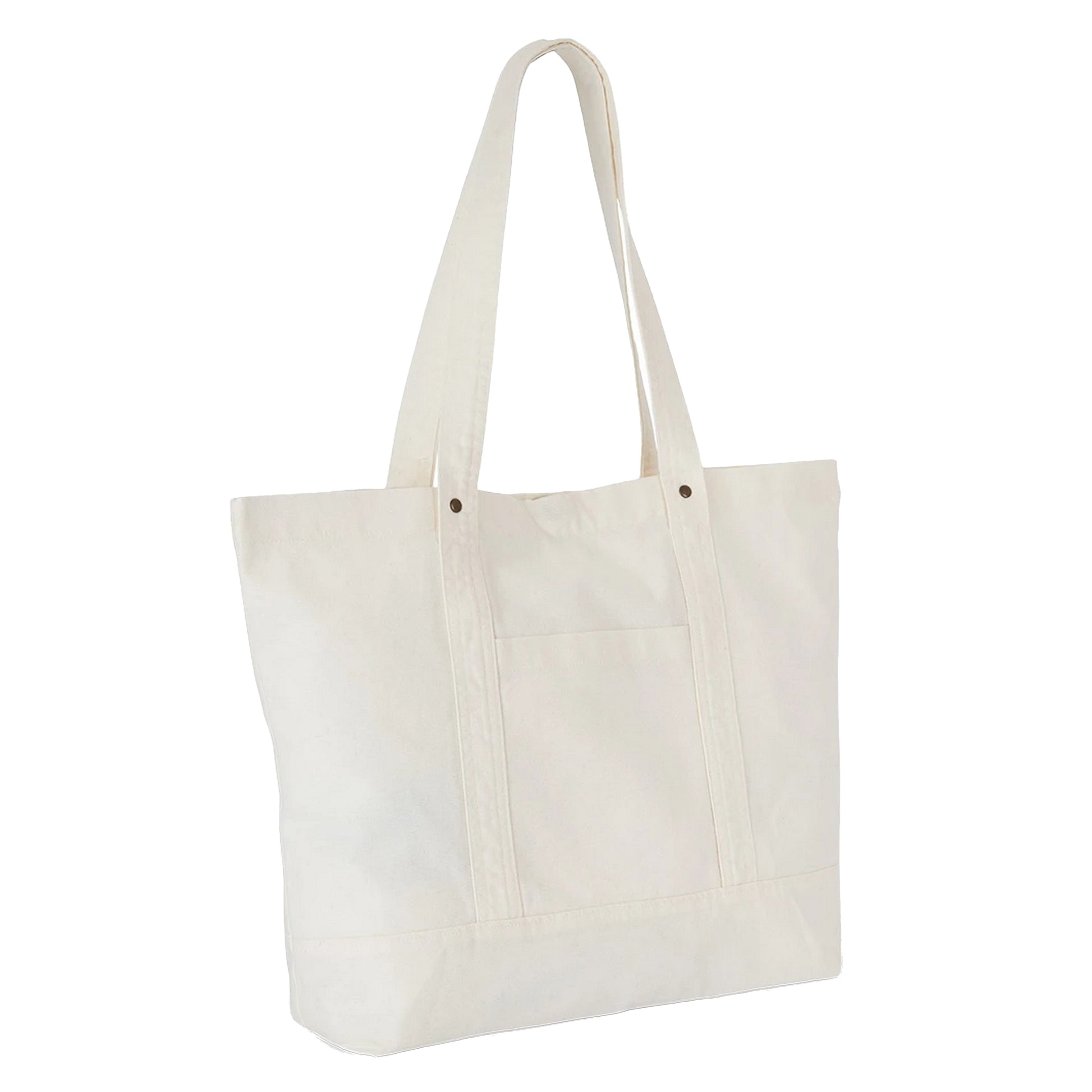 Ivory - Back - Kimood Cotton Washed Tote Bag