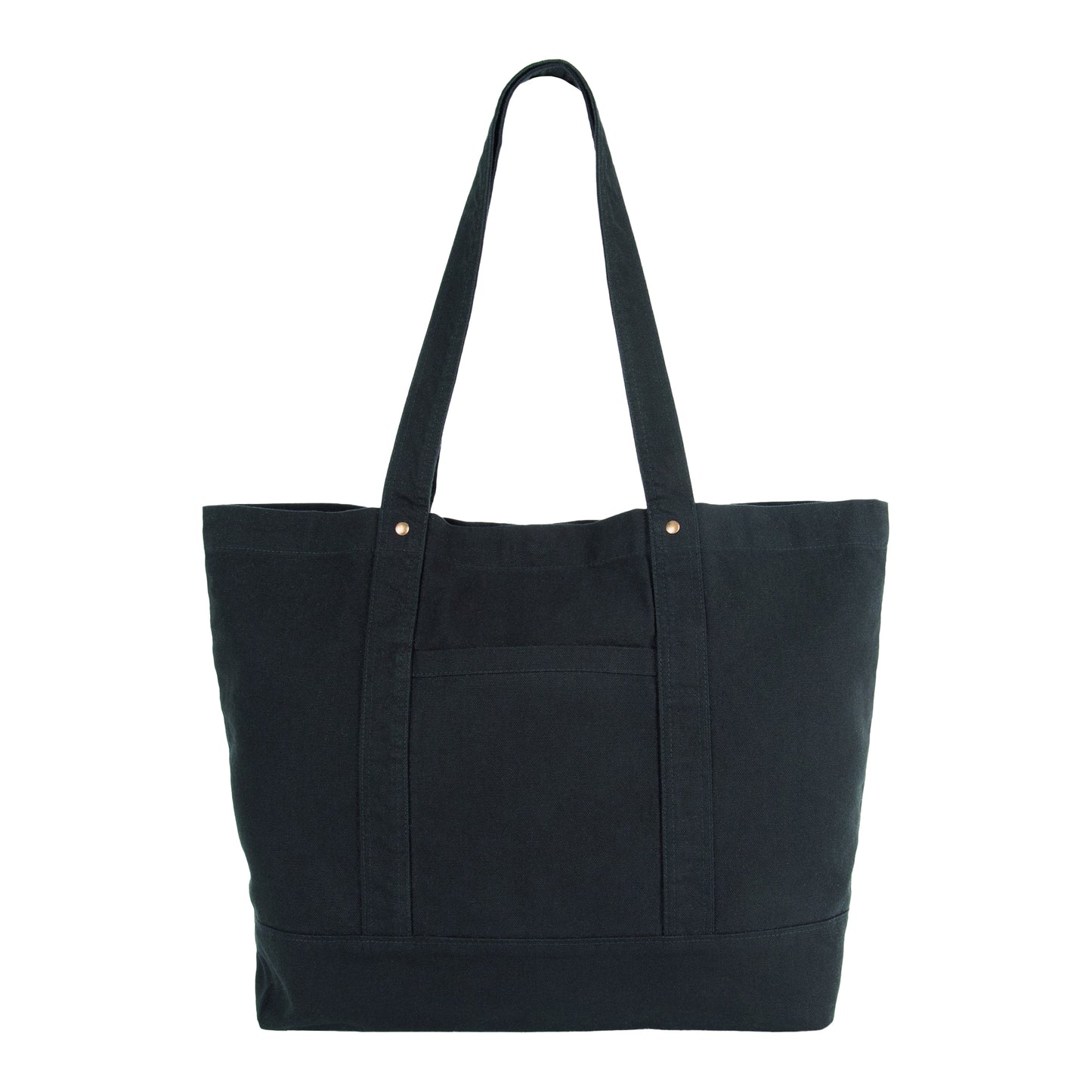 Black - Front - Kimood Cotton Washed Tote Bag