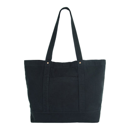 Black - Front - Kimood Cotton Washed Tote Bag