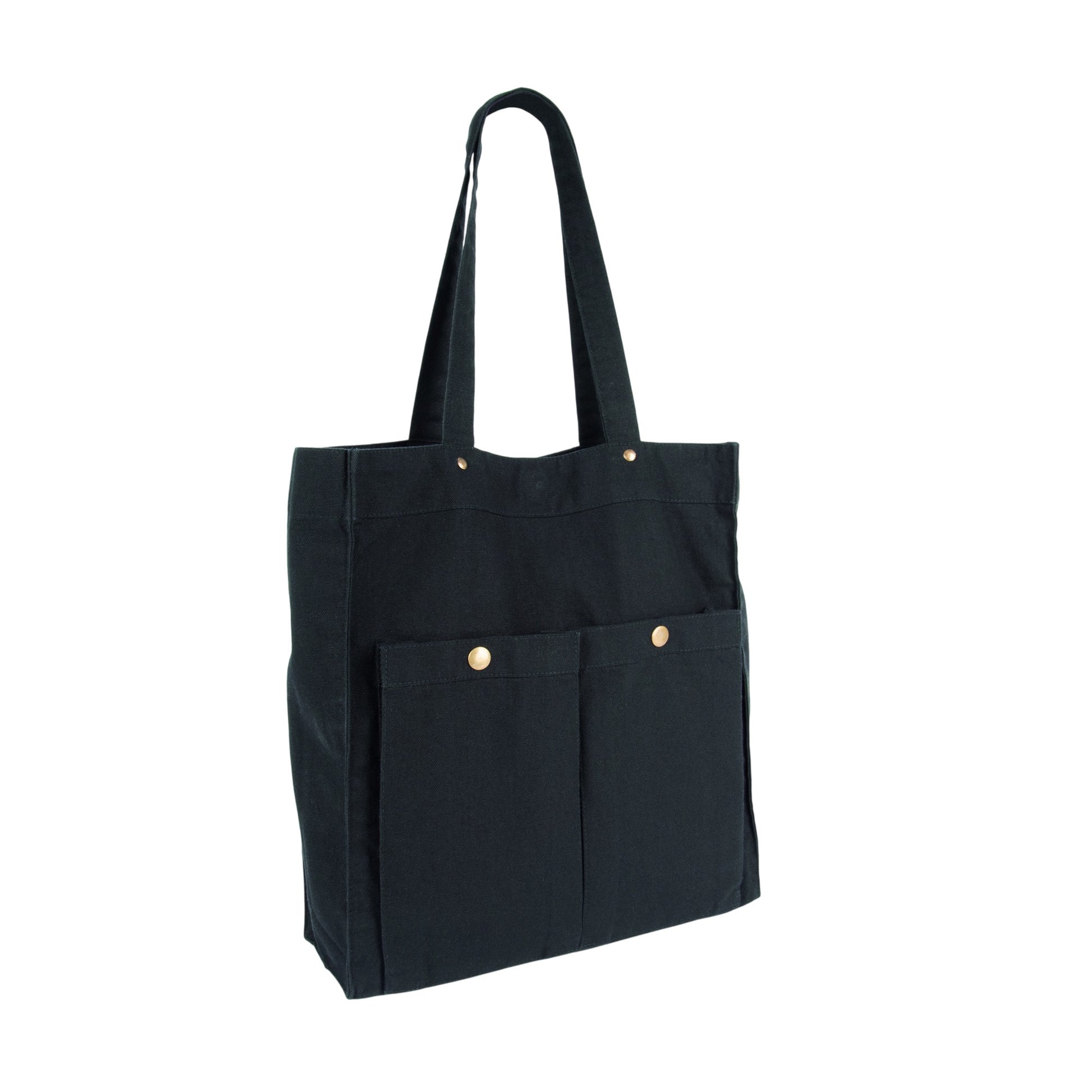 Washed Black - Back - Kimood Washed Cotton Tote Bag