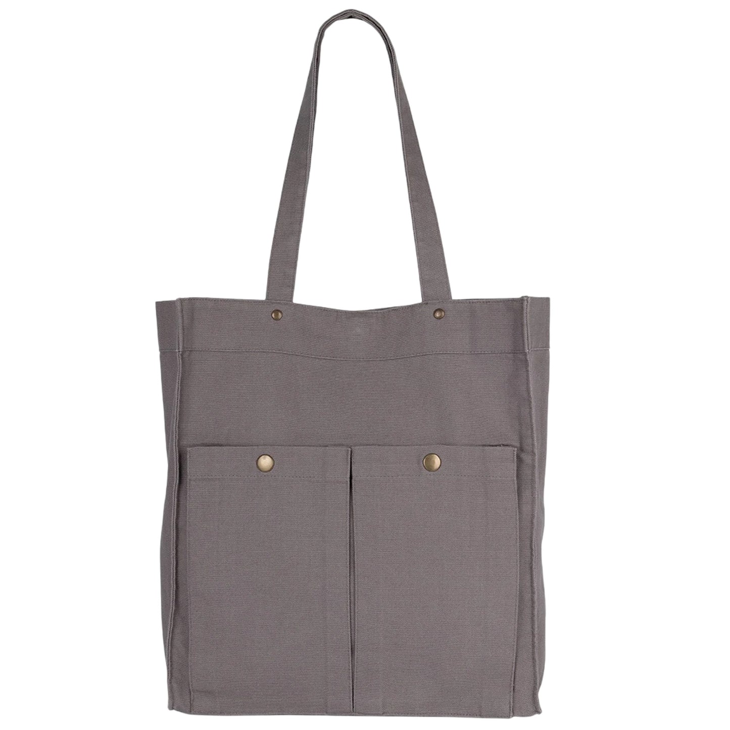 Washed Steeple Grey - Front - Kimood Washed Cotton Tote Bag