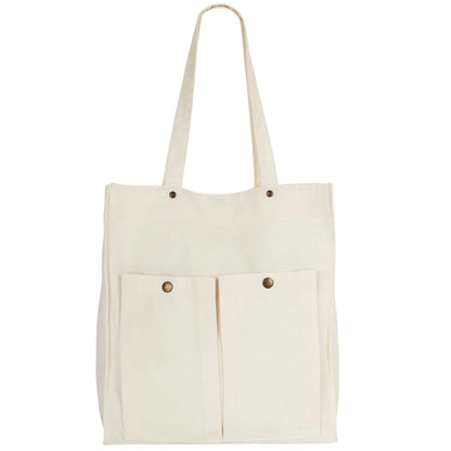 Washed Ivory - Front - Kimood Washed Cotton Tote Bag