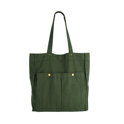 Washed Kombu Green - Front - Kimood Washed Cotton Tote Bag