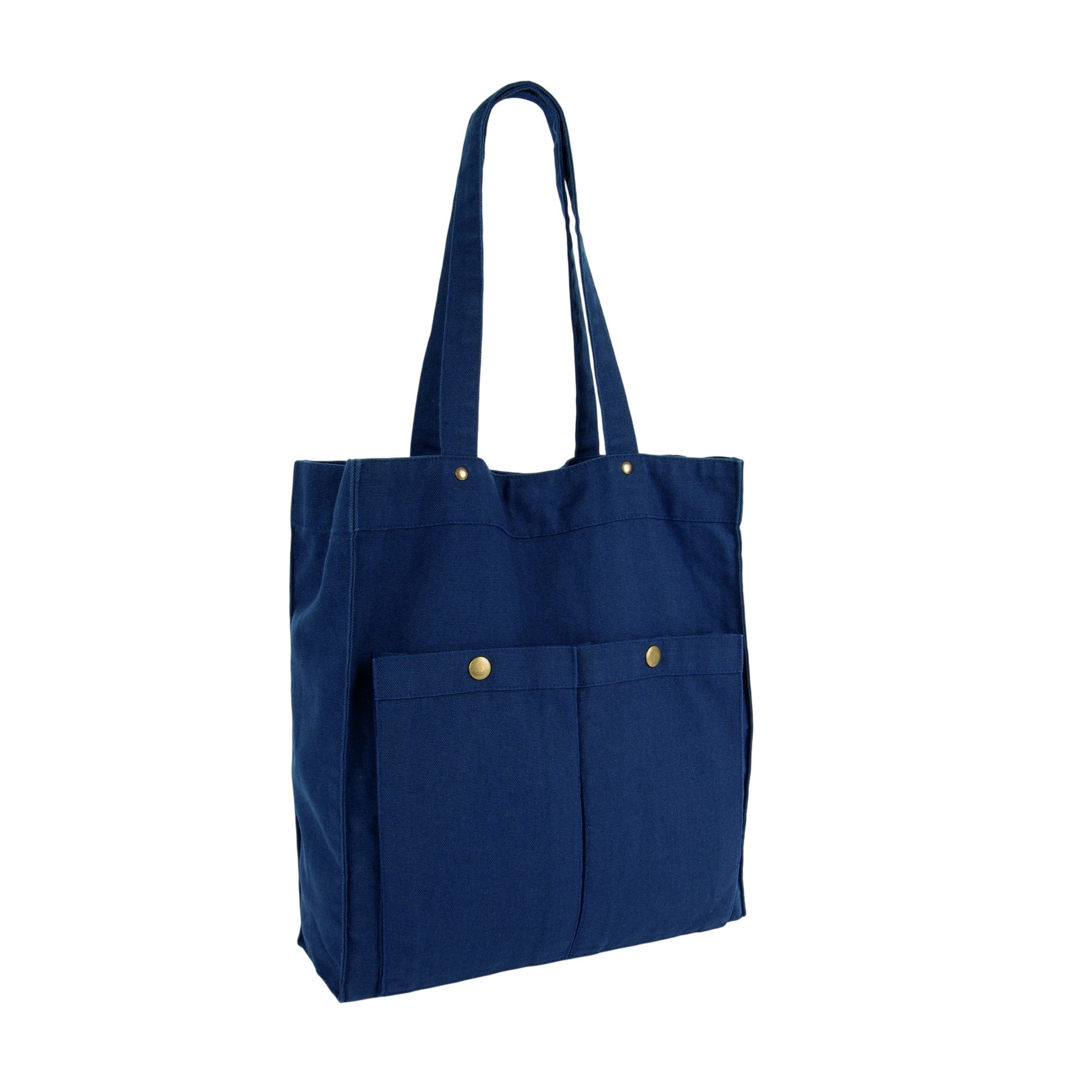 Washed Navy - Back - Kimood Washed Cotton Tote Bag