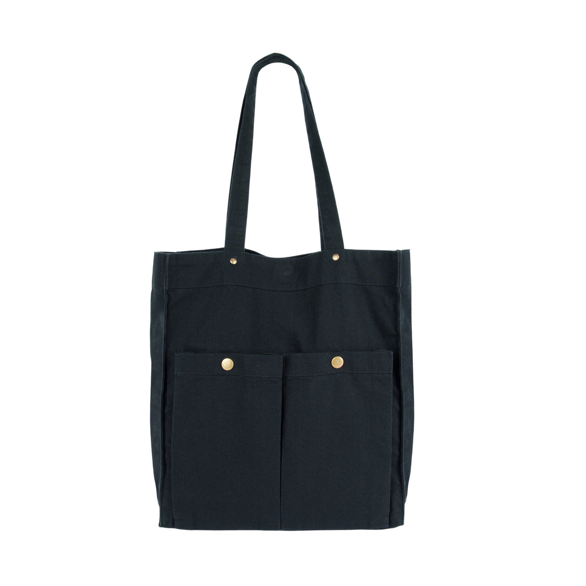 Washed Black - Front - Kimood Washed Cotton Tote Bag