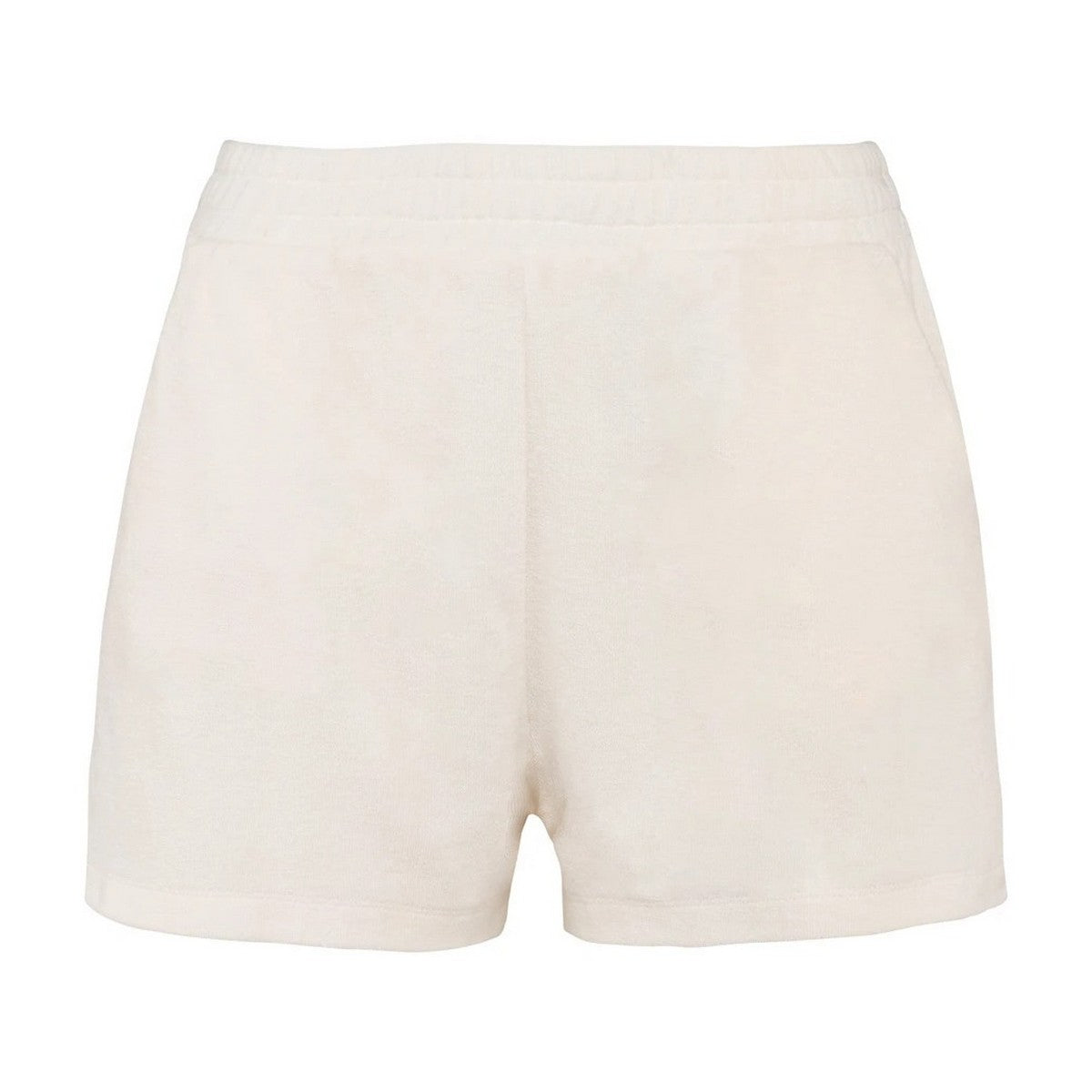 Ivory - Front - Native Spirit Womens-Ladies Terrycloth Shorts