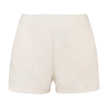 Ivory - Front - Native Spirit Womens-Ladies Terrycloth Shorts