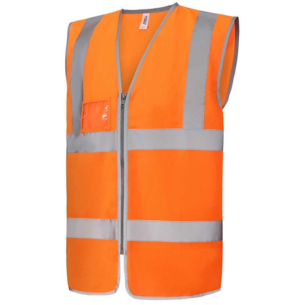 Orange - Side - Yoko Unisex Adult Hi-Vis Waistcoat