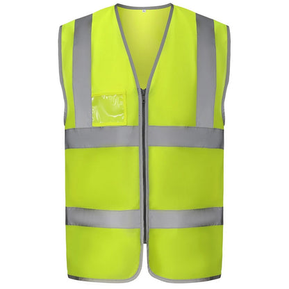 Yellow - Front - Yoko Unisex Adult Hi-Vis Waistcoat