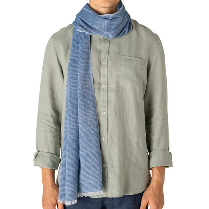 Blue - Front - Spasso Unisex Adult Lines Scarf