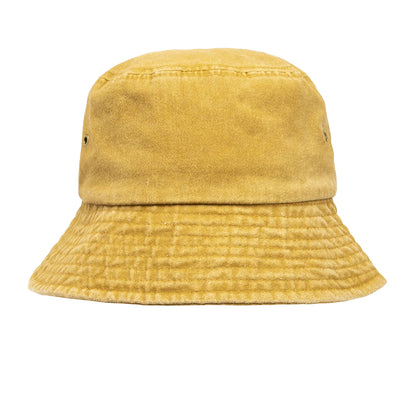 Vintage Mustard - Front - Result Headwear Unisex Adult Vintage Cotton Bucket Hat