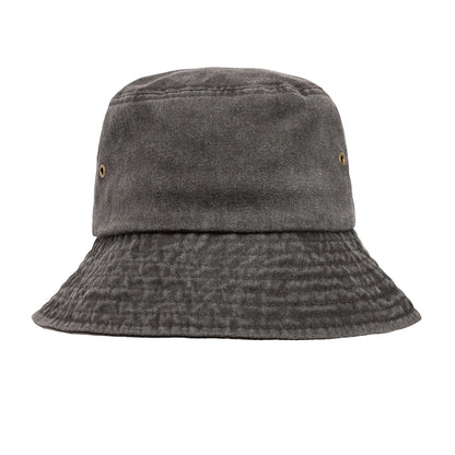 Vintage Black - Front - Result Headwear Unisex Adult Vintage Cotton Bucket Hat